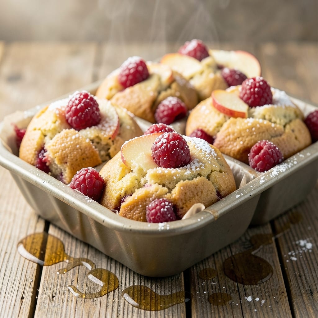 Apple and Raspberry Muffins Recipe: Buttery Streusel Crown With Bursting Berries