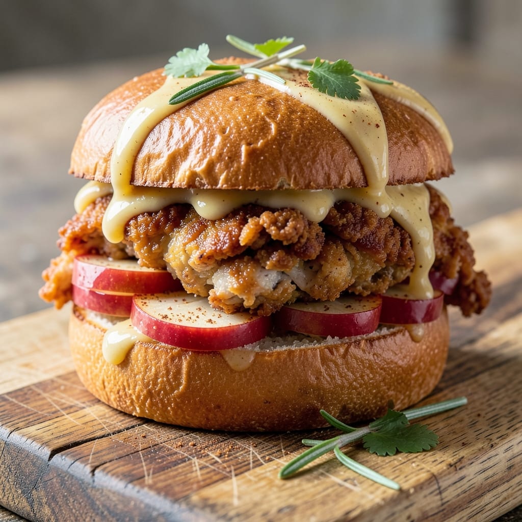 Apple Chicken Sandwich Recipe: Crispy Buttermilk Bites with Caramelized Apple Glaze