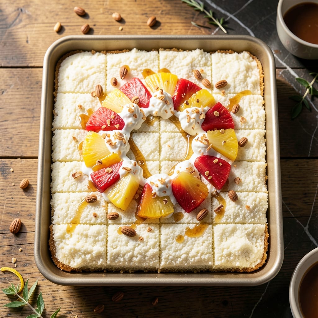 Angel Food Cake With Pineapple Recipe: 9x13 Pan Showstopper