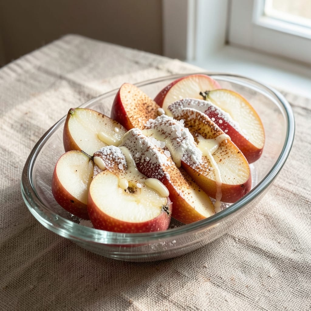 Apple and Pear Slices Recipe: Baked Cinnamon Caramel With Buttery Streusel Topping