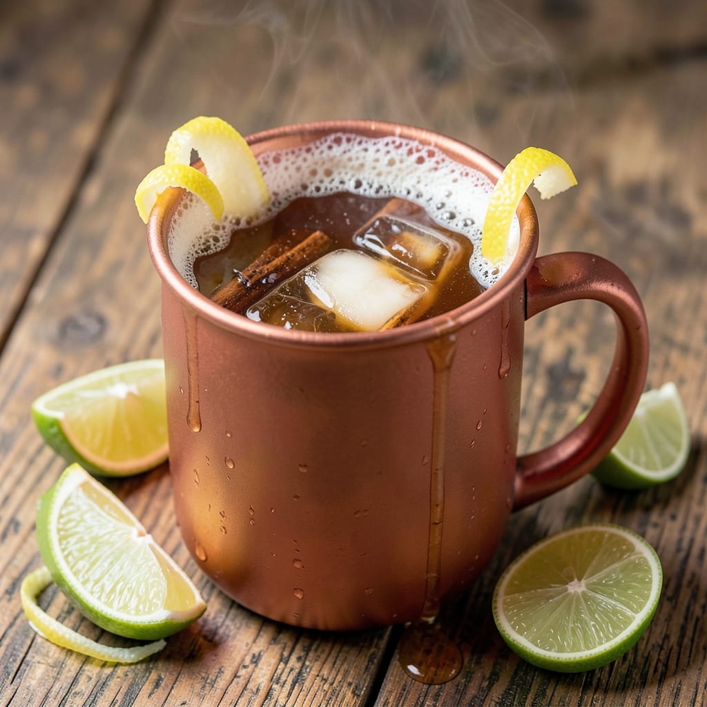 Apple Cider Mule Pitcher Recipe: Spiced Rum Kick With Frozen Citrus Twist