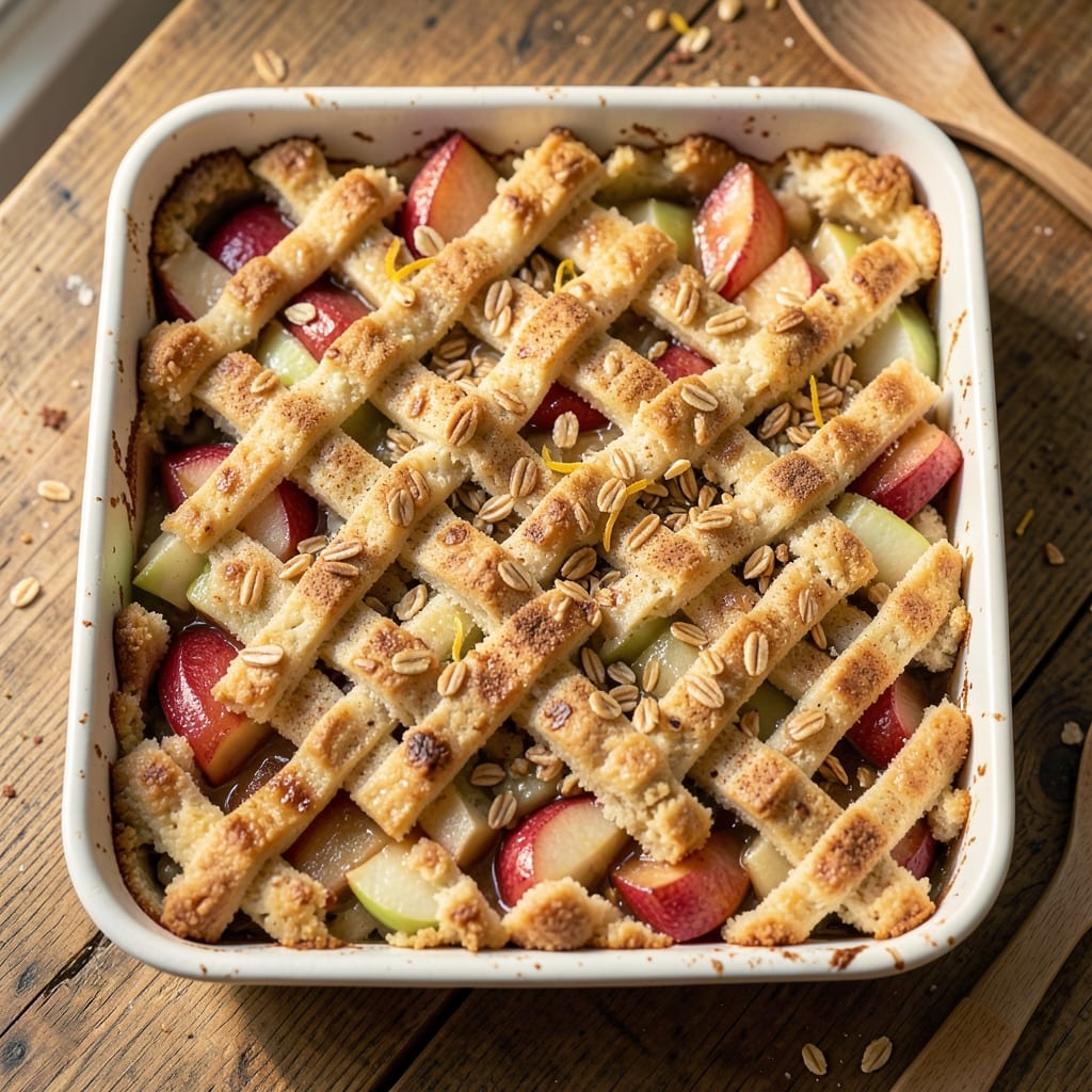 Apple Cobbler Recipe in 9x13 Pan: Buttery Streusel Crown Over Warm Spiced Filling