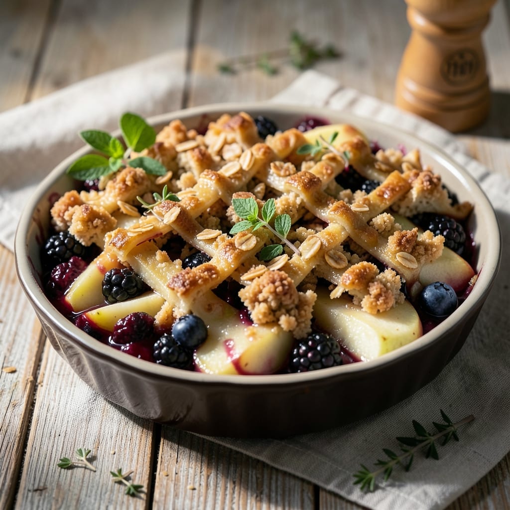 Apple Berry Crumble Pie Recipe: Autumn’s Juicy Fruit Burst With Nutty Streusel Crown