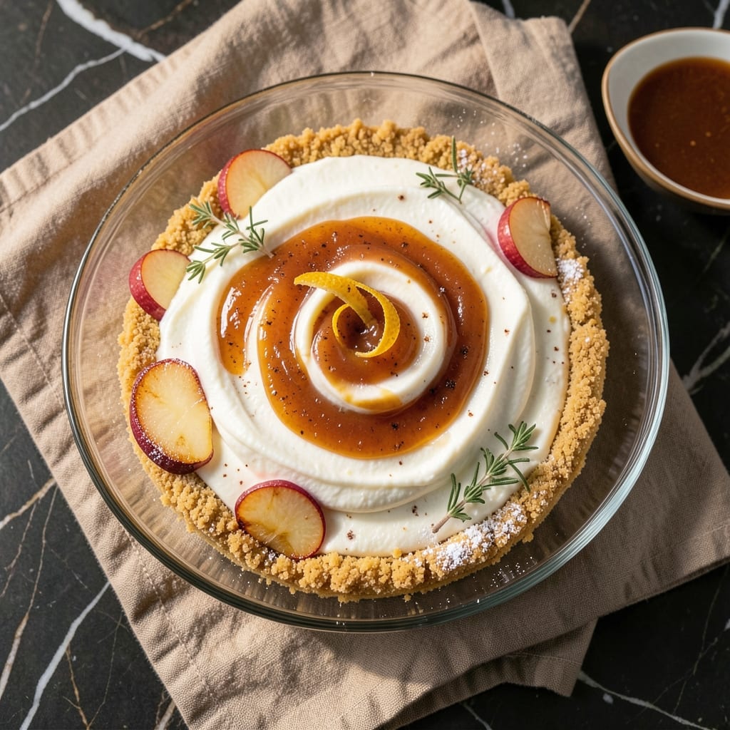 Apple Chimi Cheesecake Recipe: Velvety Texture with Spiced Apple Swirl