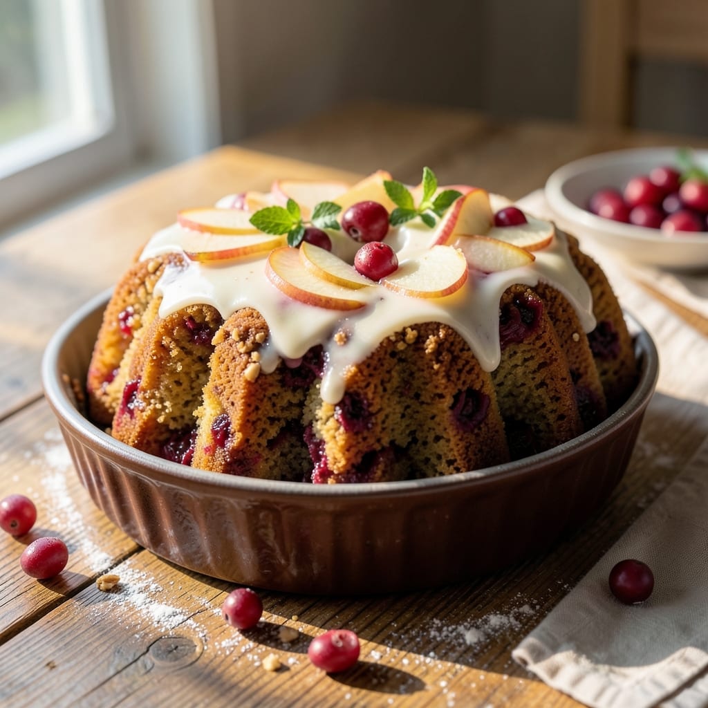 Apple Cranberry Bundt Cake Recipe: Moist Layers With Tart-Sweet Fruit Swirl