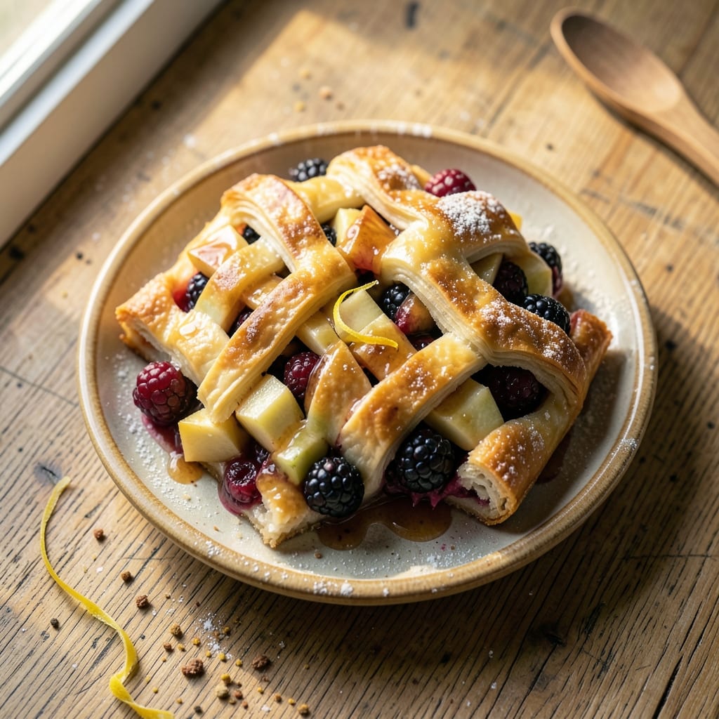 Apple and Blackberry Turnovers Recipe: Flaky Pastry Hugging Juicy Fruit Filling