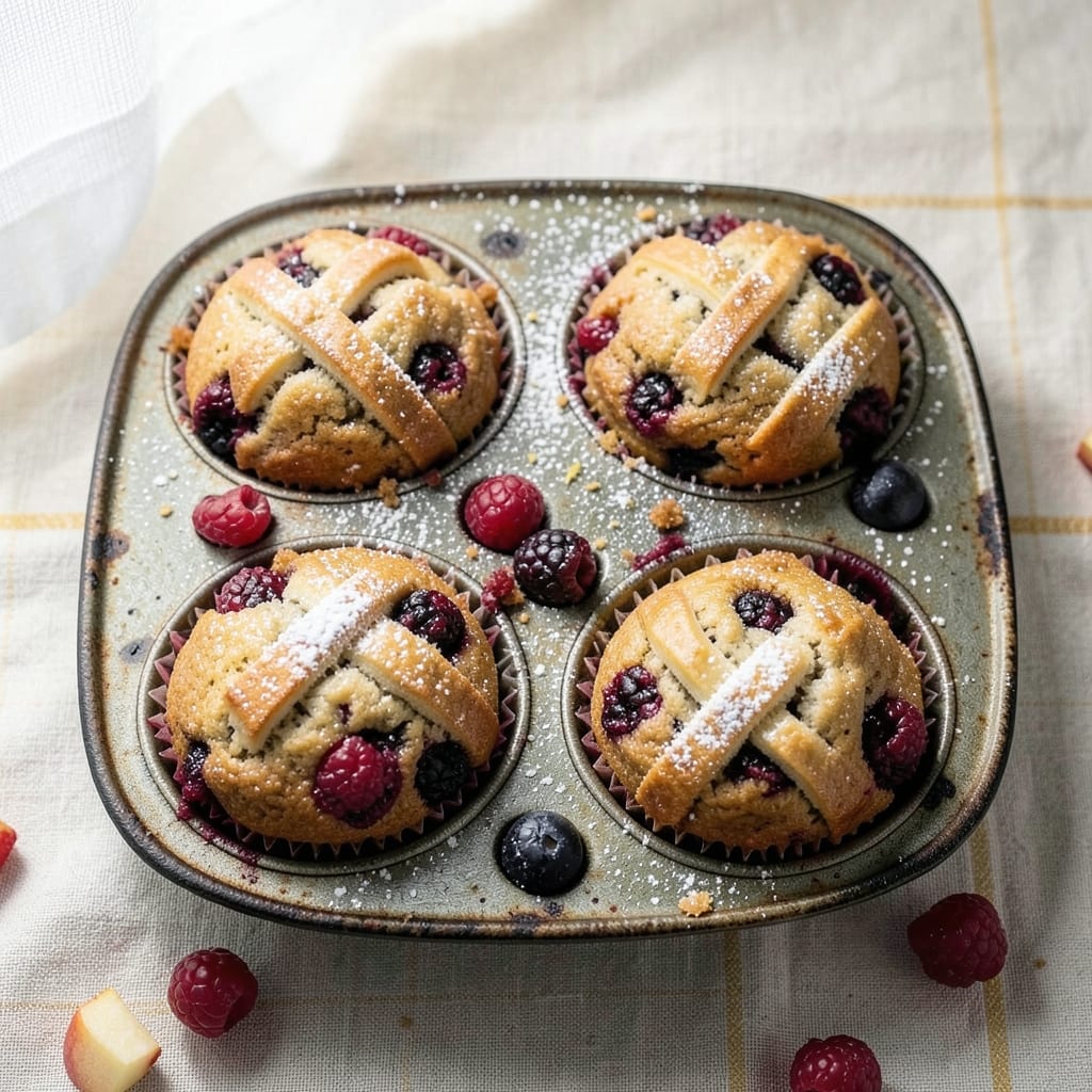 Apple and Blackberry Muffins Recipe: Juicy Fruit Bursts With Streusel Crown