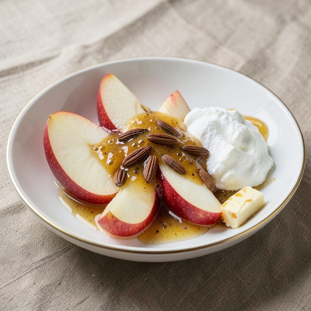 Apple Cardamom Recipe: Spiced Poached Apples in Vanilla Cream