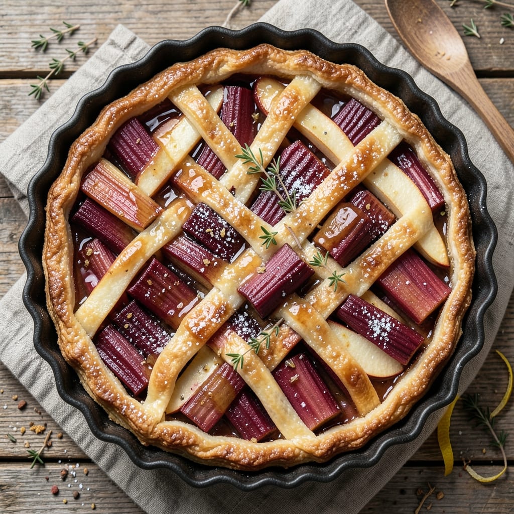 Apple and Rhubarb Tart Recipe: Rustic Crust With Tart-Sweet Fruit Filling