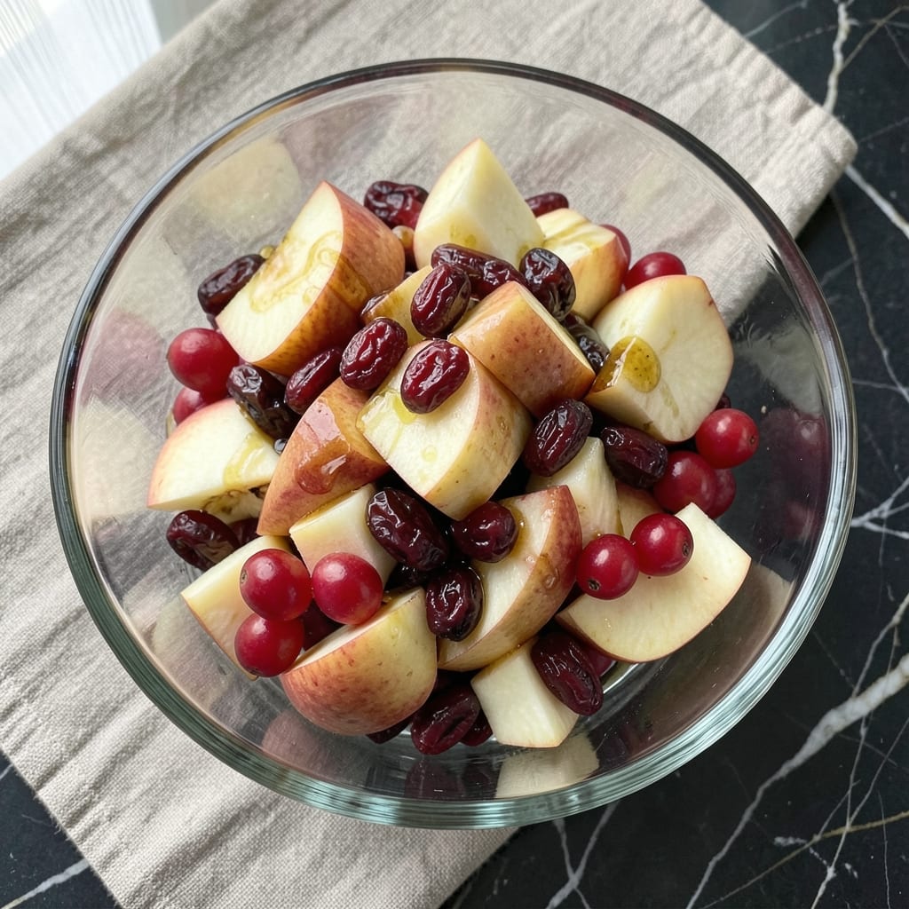 Apple Cranberry Fruit Salad Recipe: Bright Autumn Flavors in 10 Minutes