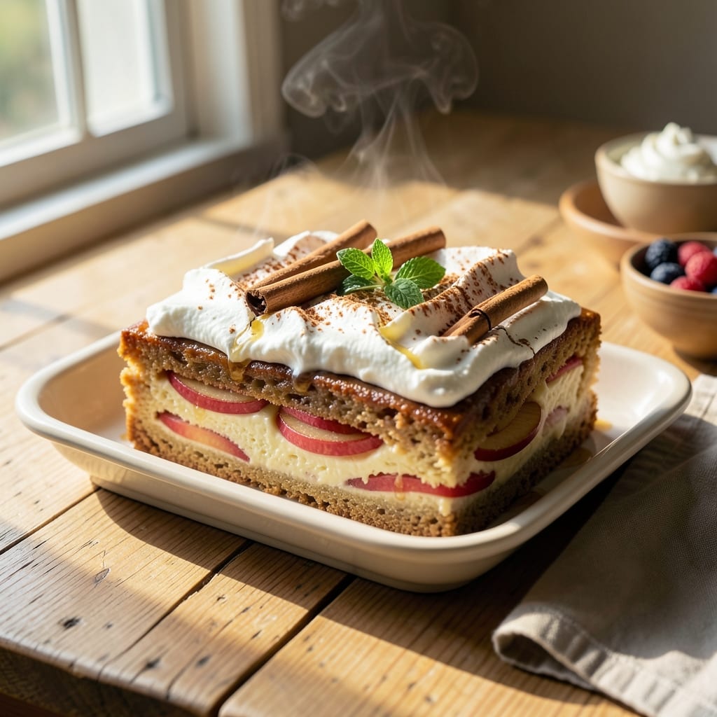 Apple Cream Torte Recipe: Buttery Vanilla Layers Over Spiced Apple Filling