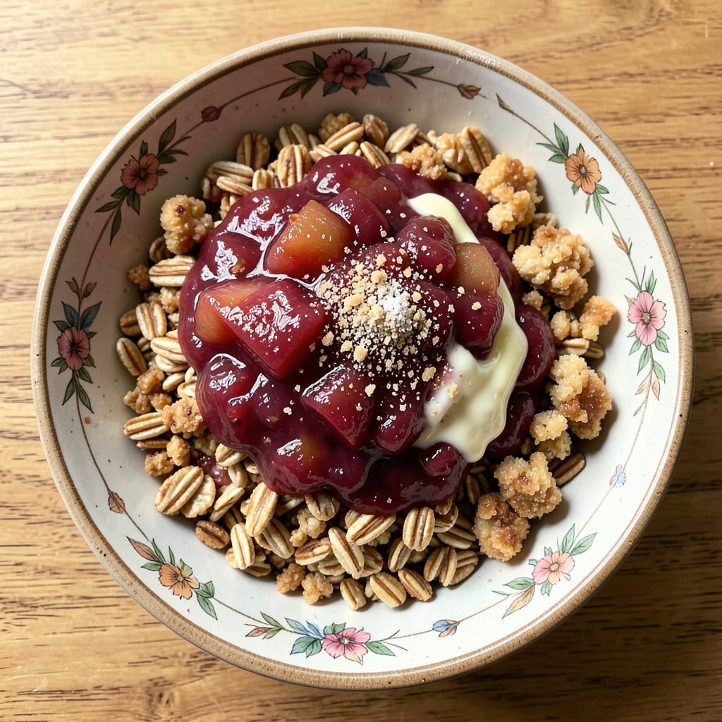 Apple Betty Oatmeal Recipe: Warm Spiced Apple Oats With Chewy Streusel Topping