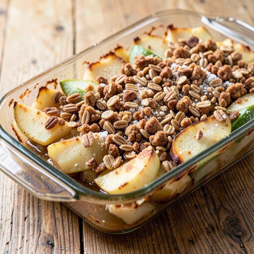 9x12 Apple Crisp Recipe: Spiced Apple Filling with Nutty Oat Crunch Top
